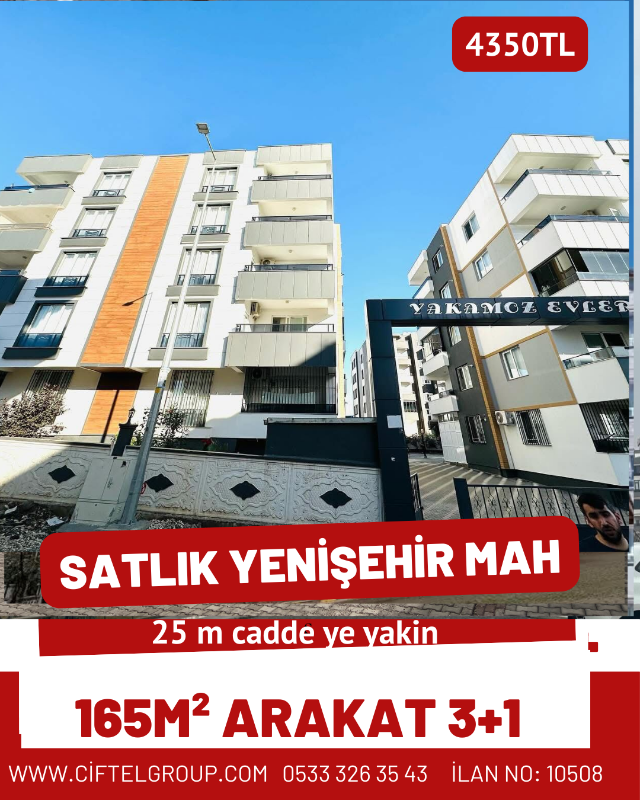 Satlik Yenişehir Mahallesi &ndash; Yakamoz Evleri&rsquo;nde Satılık Daire 165 m&sup2; 3+1 2. kat Fiyat: 4.500.000 TL